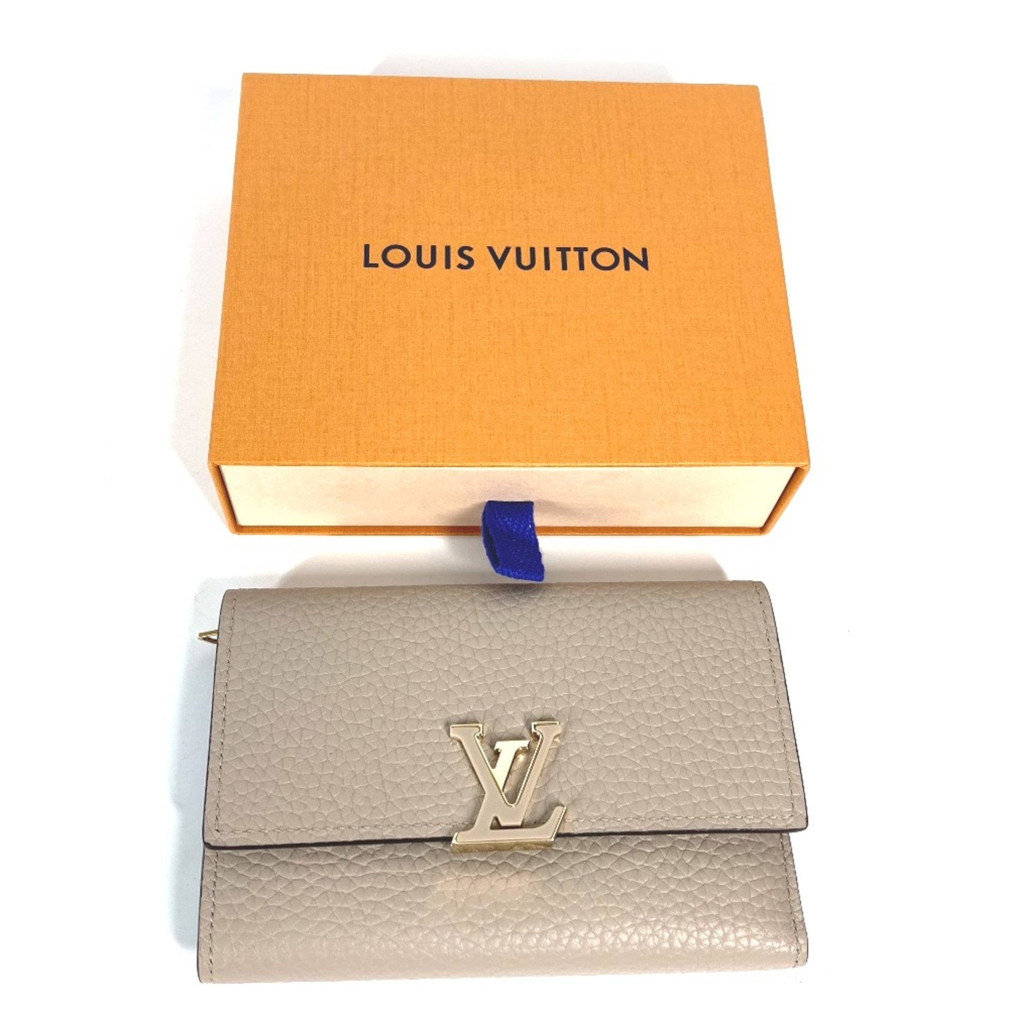 Louis Vuitton M62159 Compact wallet Trifold wallet Galet Beige