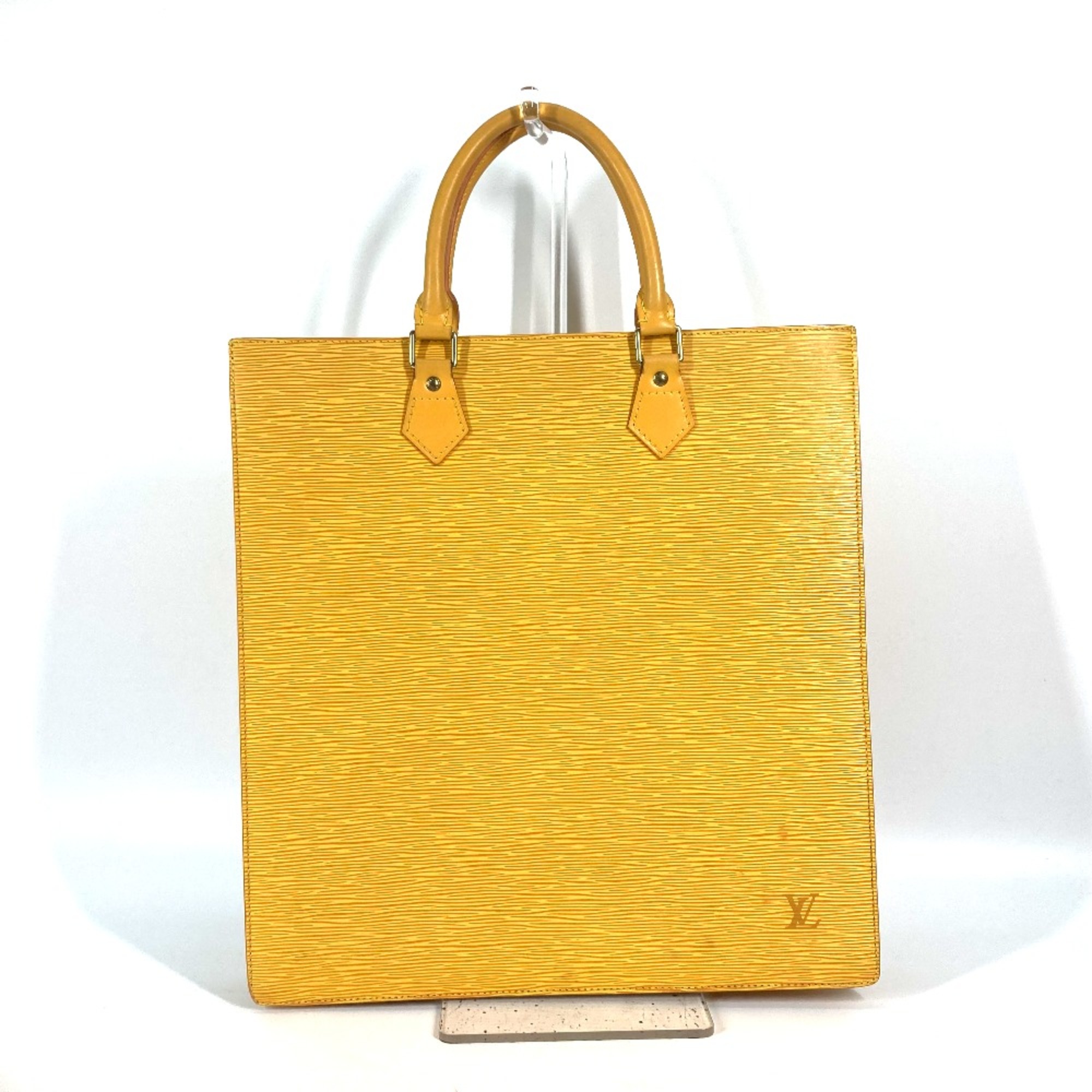 Louis Vuitton M52079 Epi Tote Bag Vertical Type Hand Bag Tassiri Yellow yellow