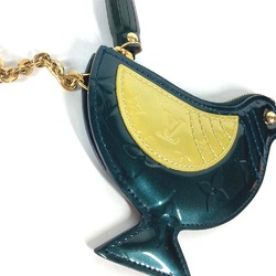 Louis Vuitton M91405 MonogramVernis Bag Charm Wallet Coin Compartment Bird coin purse Blue Nuit