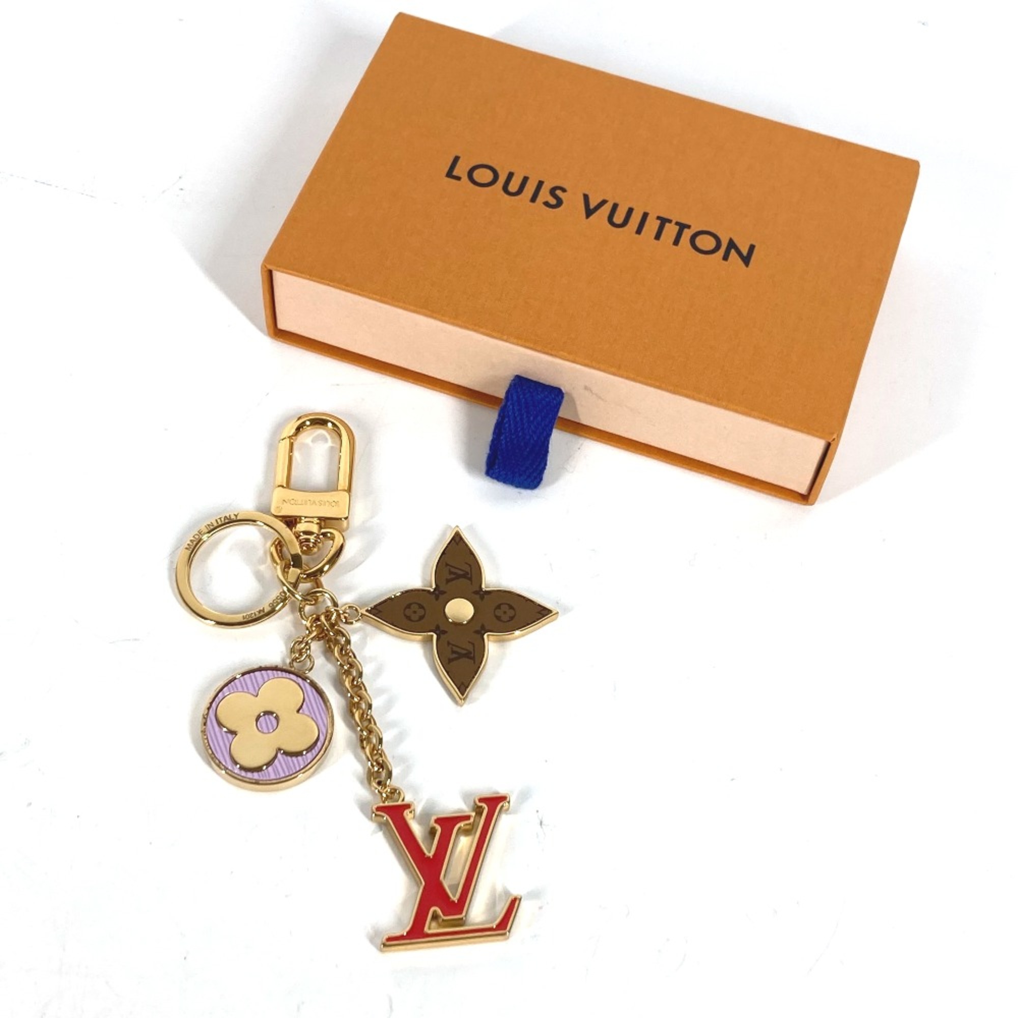 Louis Vuitton M00556 Monogram Key Holder Key Ring charm Gold x Red x Pink