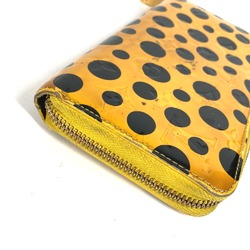 Louis Vuitton M91571 Yayoi-Kusama Vernis Dot Infinity Zip Around Long Wallet Jaune yellow Black