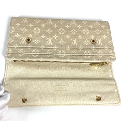 Louis Vuitton M95311 Monogram Mini-Lin flap Long Wallet Dune Beige