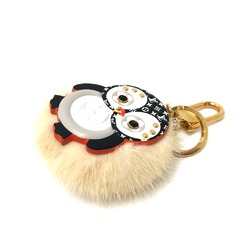 Louis Vuitton M69007 Key Holder Bag Charm White Black/Orange/GoldHardware