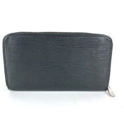 Louis Vuitton M62643 Epi Zip Around Long Wallet Noir Black