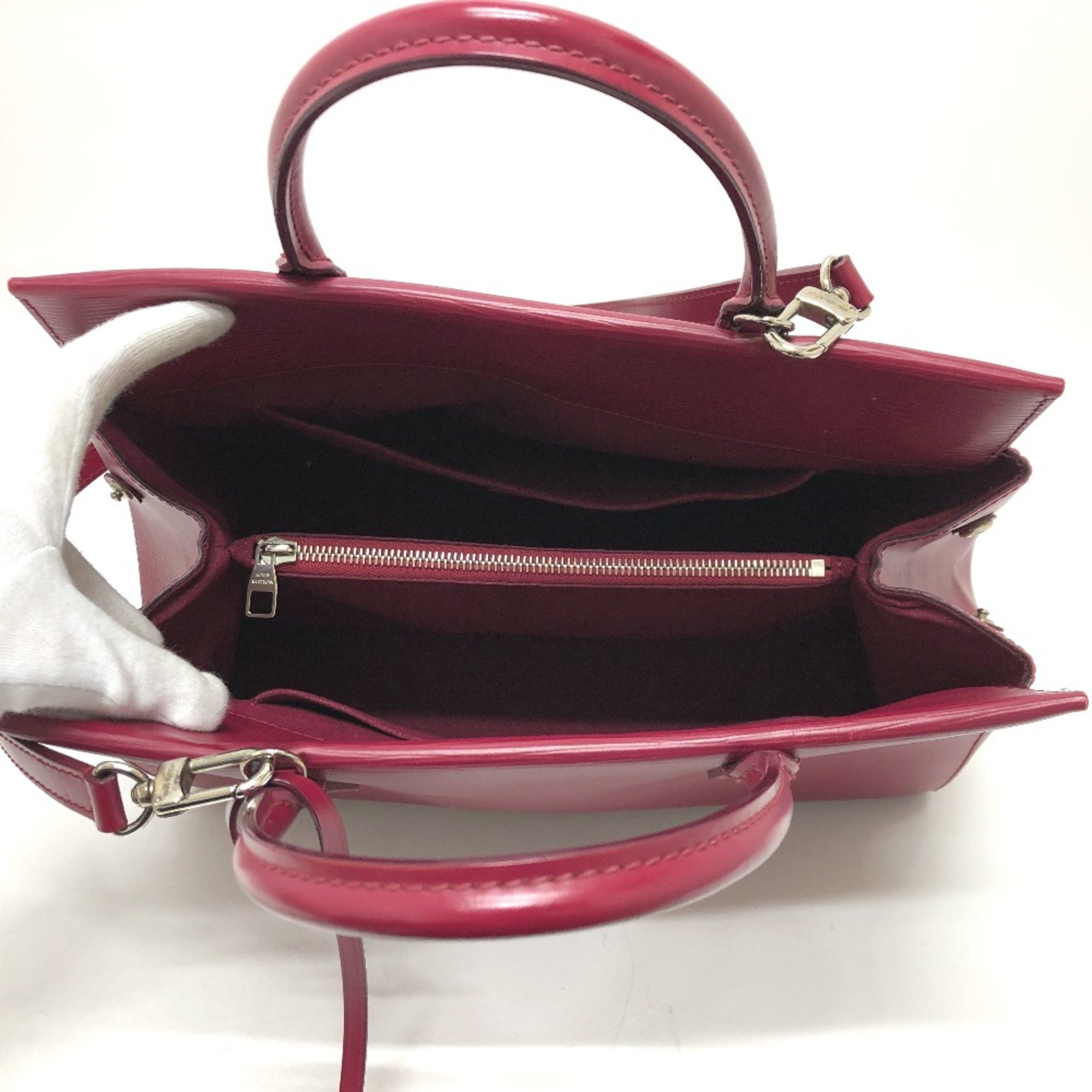 Louis Vuitton M94612 2WAY Bag Shoulder Crossbody Hand Bag Fuchsia SilverHardware