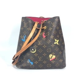 Louis Vuitton M44369 Monogram love lock Crossbody Drawstring Bag Shoulder Bag Brown