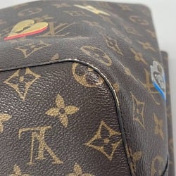 Louis Vuitton M44369 Monogram love lock Crossbody Drawstring Bag Shoulder Bag Brown