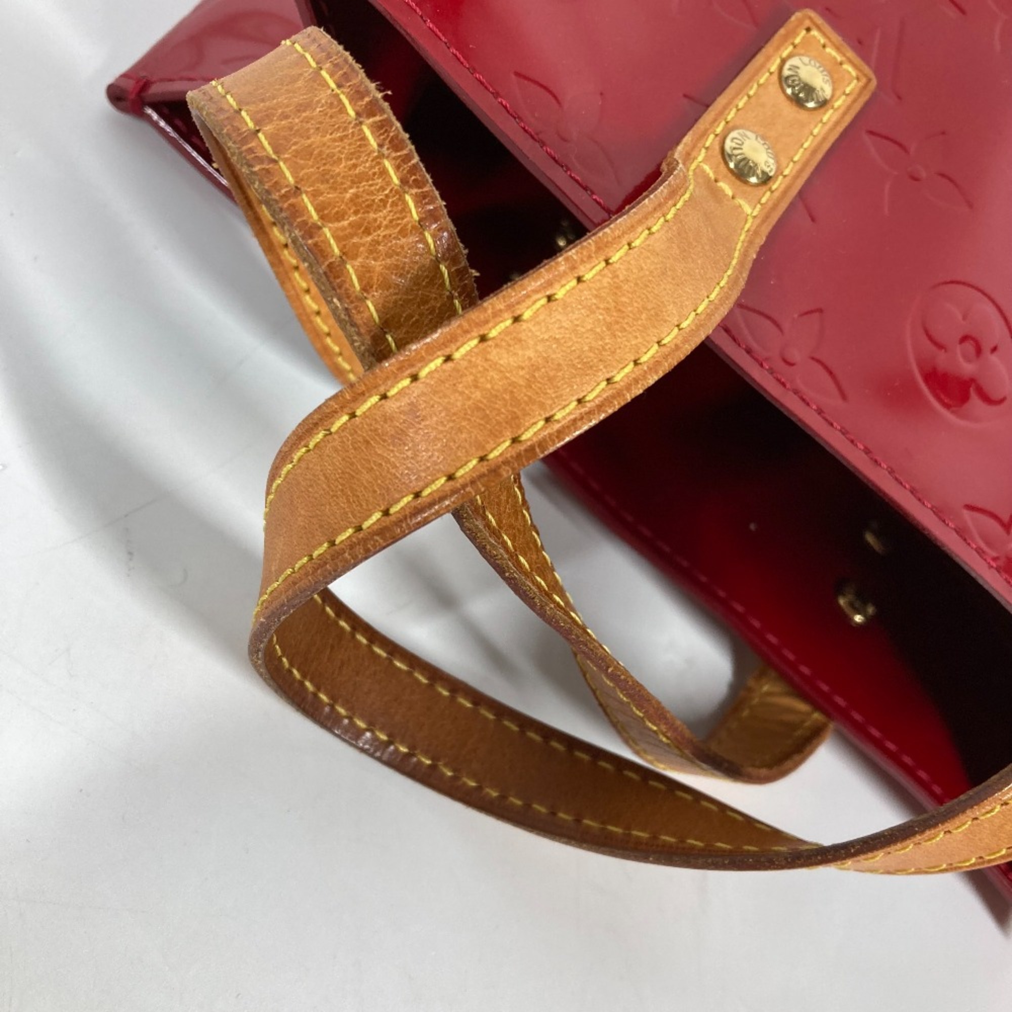 Louis Vuitton M91990 MonogramVernis Bag Hand Bag Red