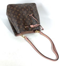 Louis Vuitton M44022 Monogram drawstring bag Shoulder Bag Rose-Poodle pink Brown