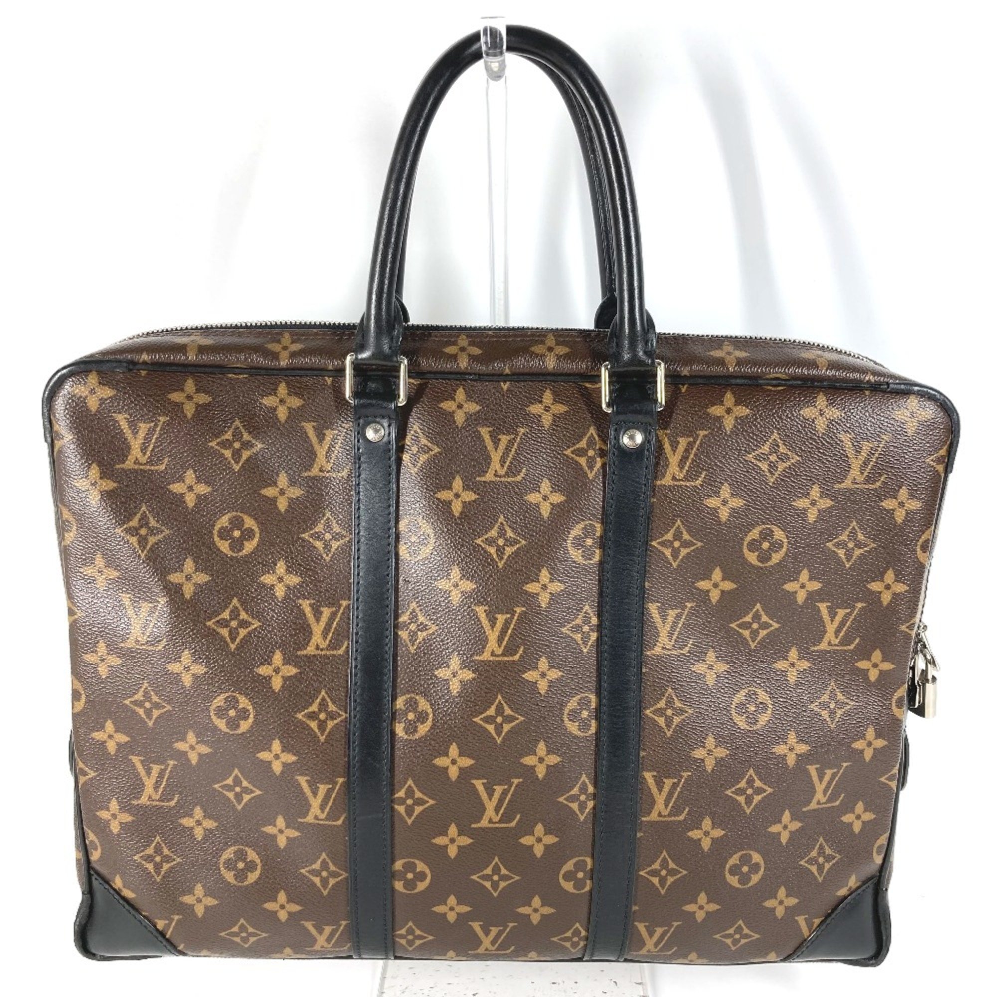 Louis Vuitton M40225 MonogramMacassar Bag Tote Bag Business bag Brown Black