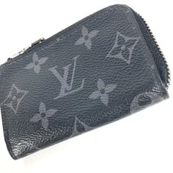 Louis Vuitton M63536 MonogramEclipse Coin Compartment Wallet L-shaped zipper coin purse Black