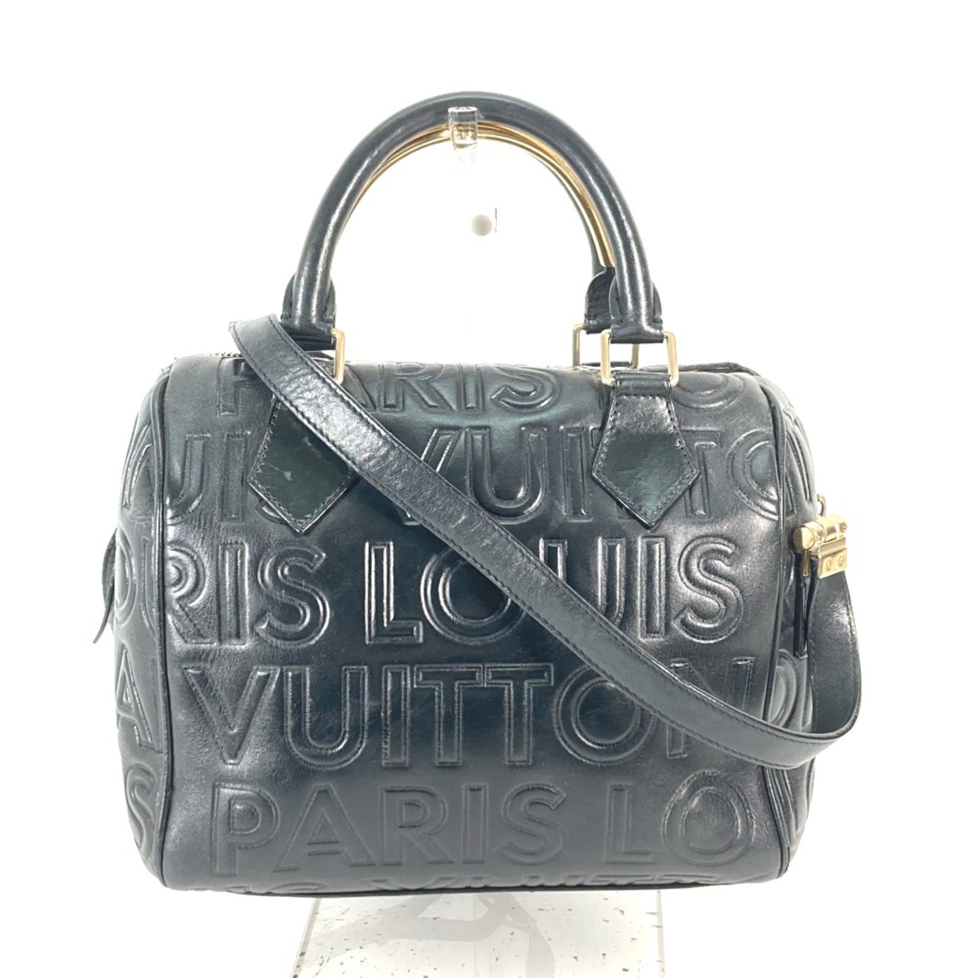 Louis Vuitton M95814 2008 Limited Monogram 2WAY Bag Shoulder Bag Bag Hand Bag Black Gold