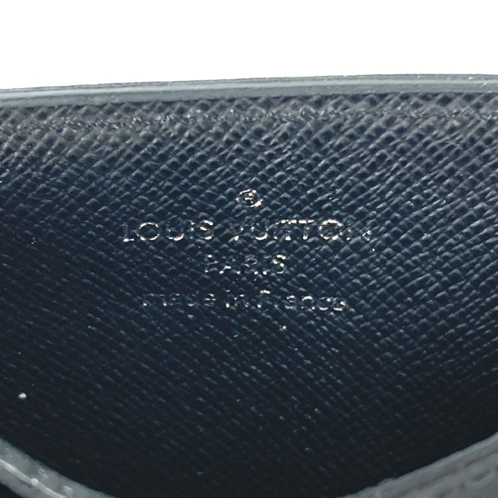 Louis Vuitton N62666 Damier Graphite Business Card Holder Pass Case Card Case Black