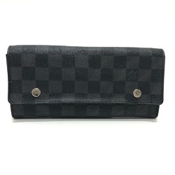 Louis Vuitton N63084 Damier Graphite Bifold Long Wallet Black SilverHardware