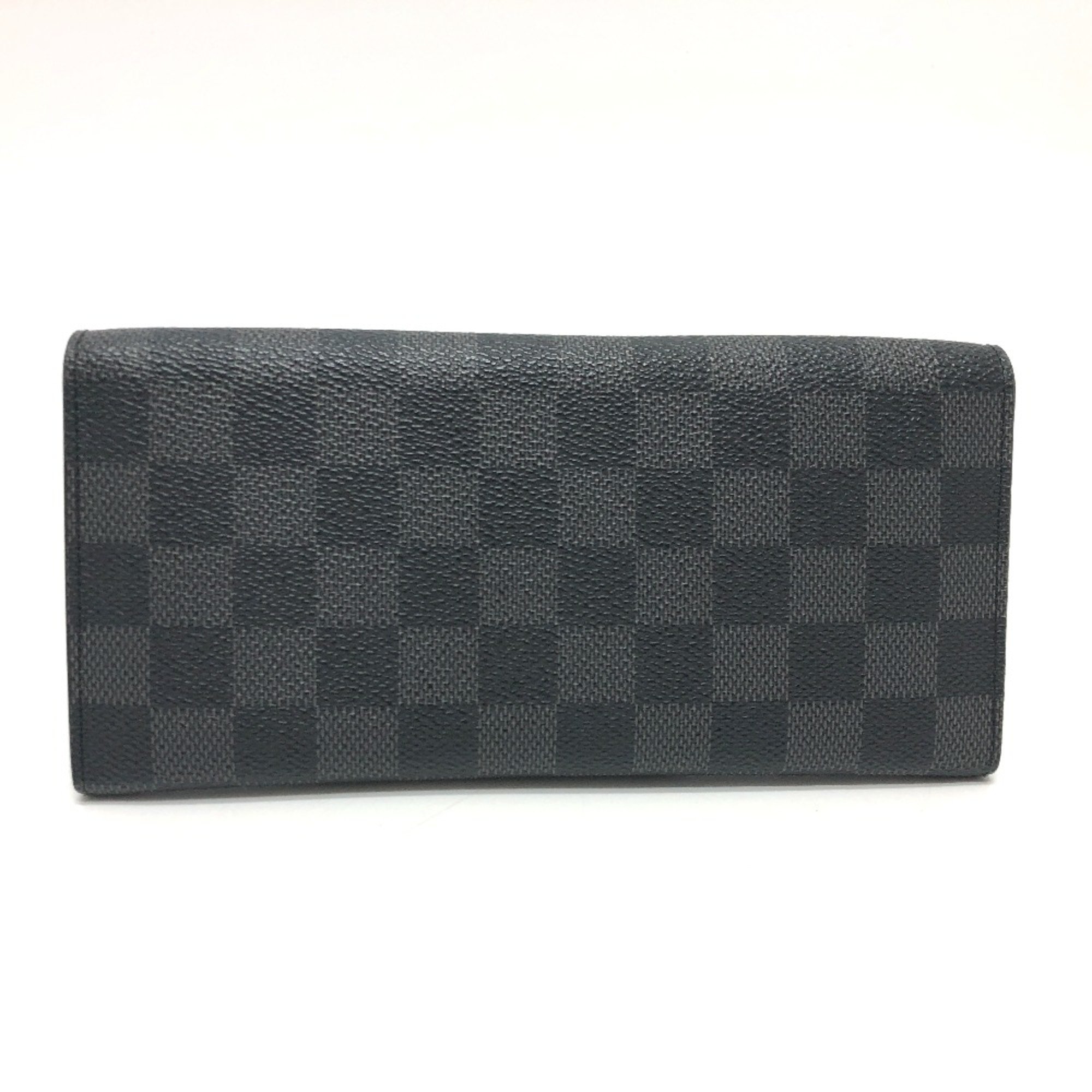 Louis Vuitton N63084 Damier Graphite Bifold Long Wallet Black SilverHardware