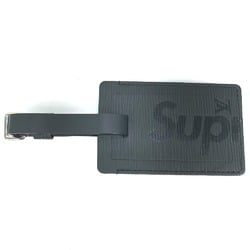 Louis Vuitton M67726 Epi Supreme collaboration Name tag Noir Black