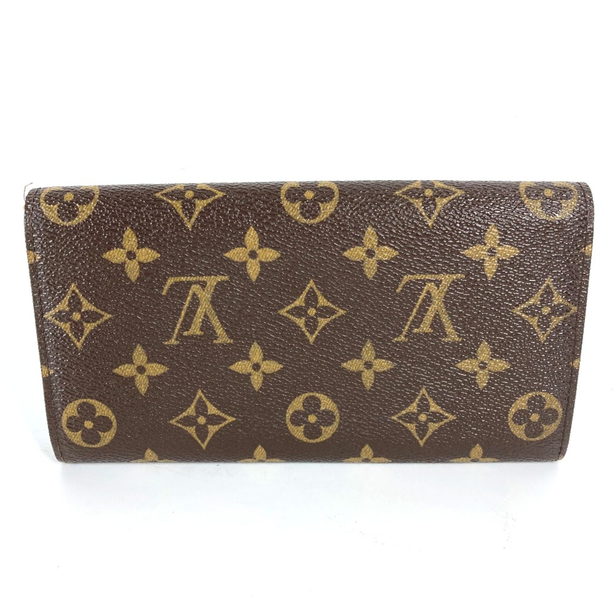 Louis Vuitton M61726 Monogram flap Long Wallet Brown