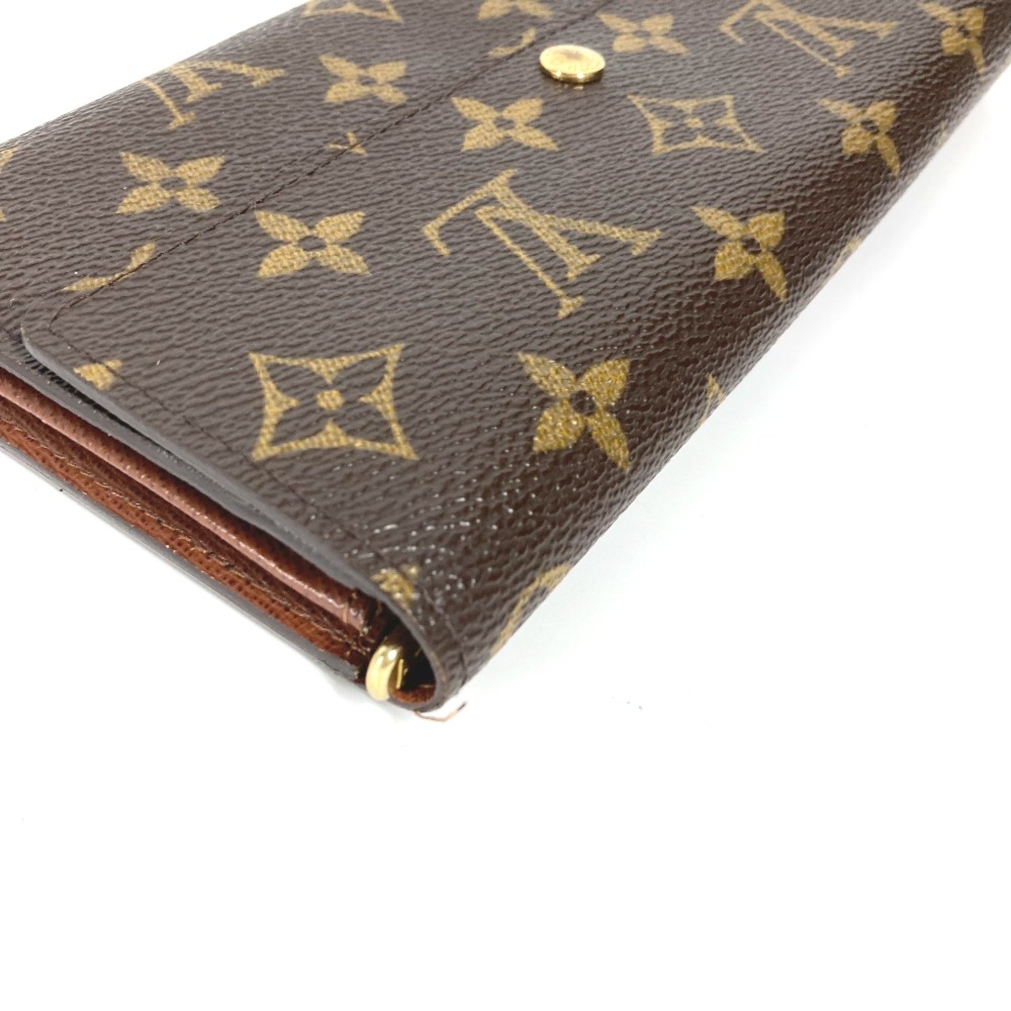 Louis Vuitton M61726 Monogram flap Long Wallet Brown