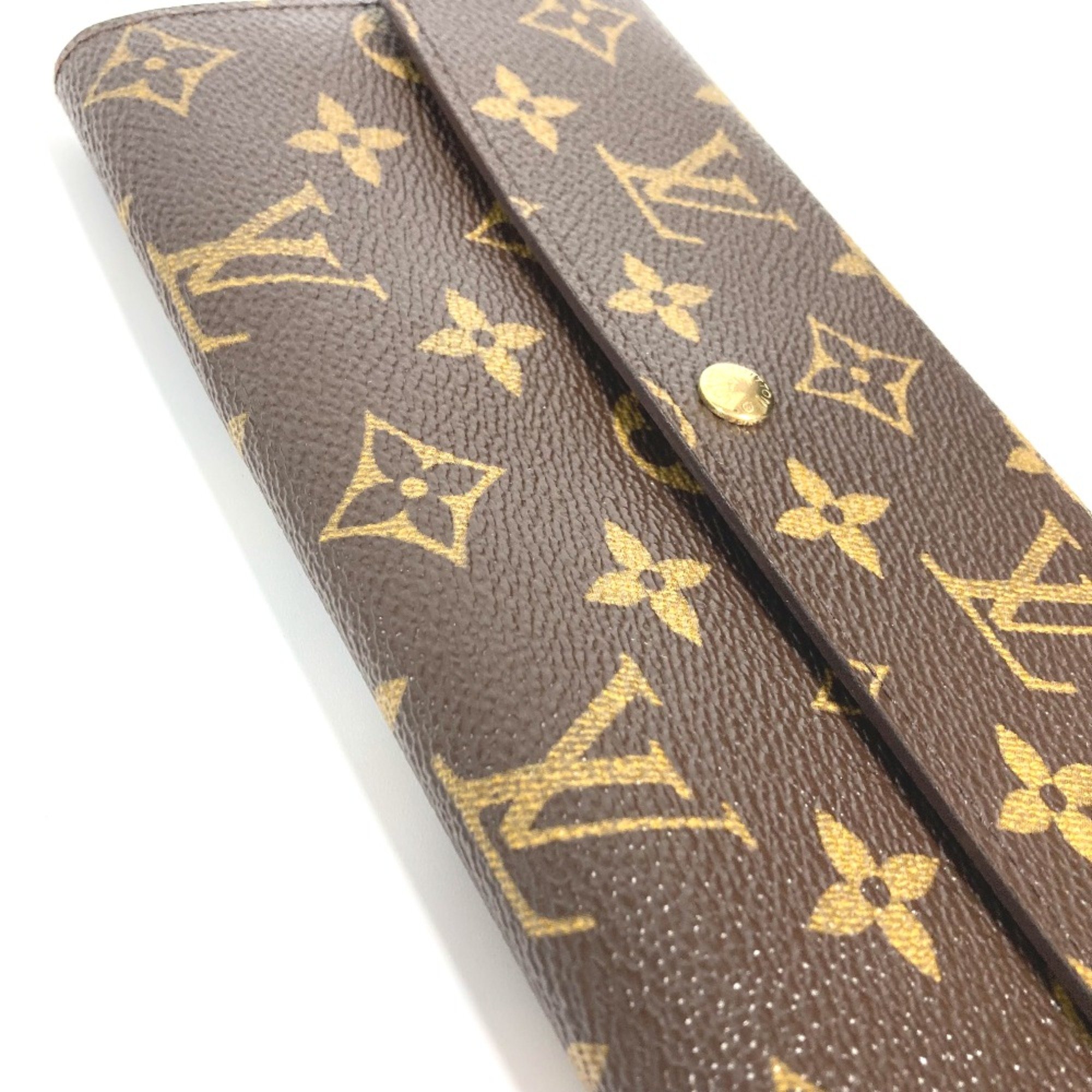 Louis Vuitton M61726 Monogram flap Long Wallet Brown