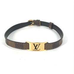 Louis Vuitton M6623E Damier Accessories Bangle Double Layer Bracelet Ebene Brown