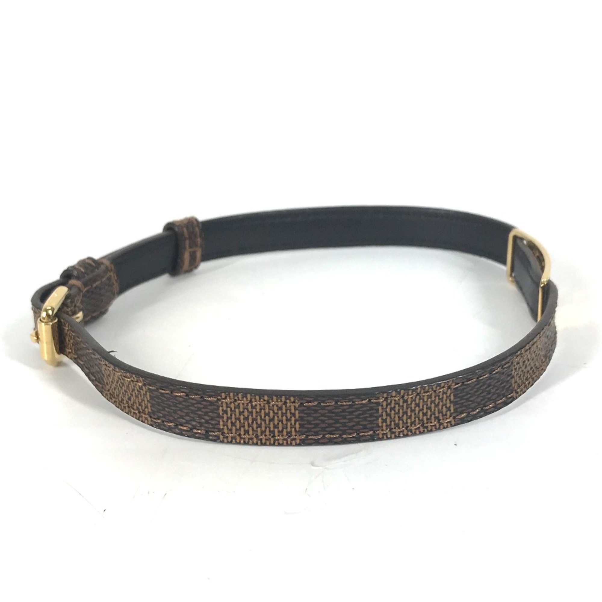 Louis Vuitton M6623E Damier Accessories Bangle Double Layer Bracelet Ebene Brown