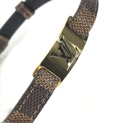 Louis Vuitton M6623E Damier Accessories Bangle Double Layer Bracelet Ebene Brown