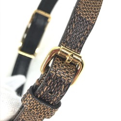 Louis Vuitton M6623E Damier Accessories Bangle Double Layer Bracelet Ebene Brown