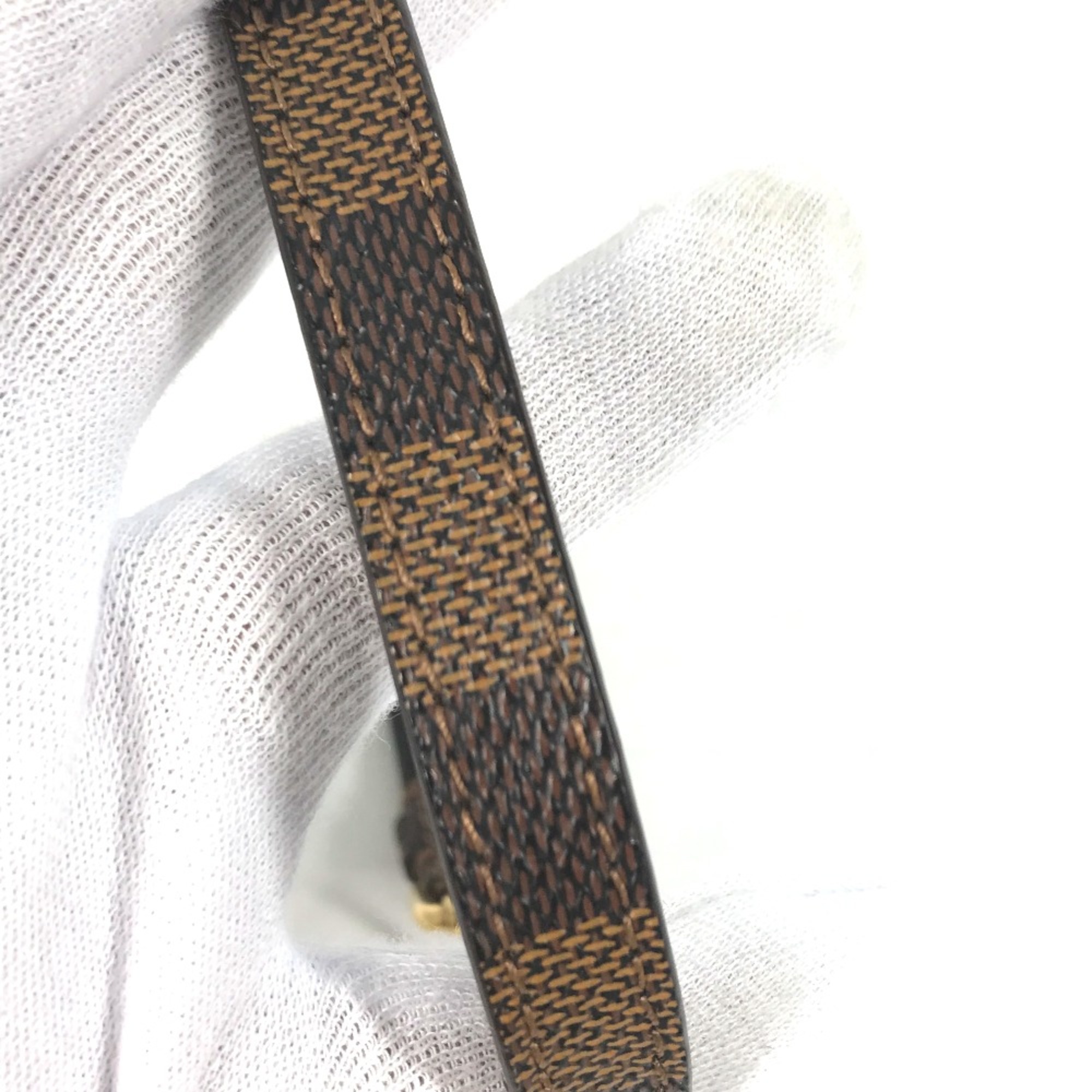 Louis Vuitton M6623E Damier Accessories Bangle Double Layer Bracelet Ebene Brown