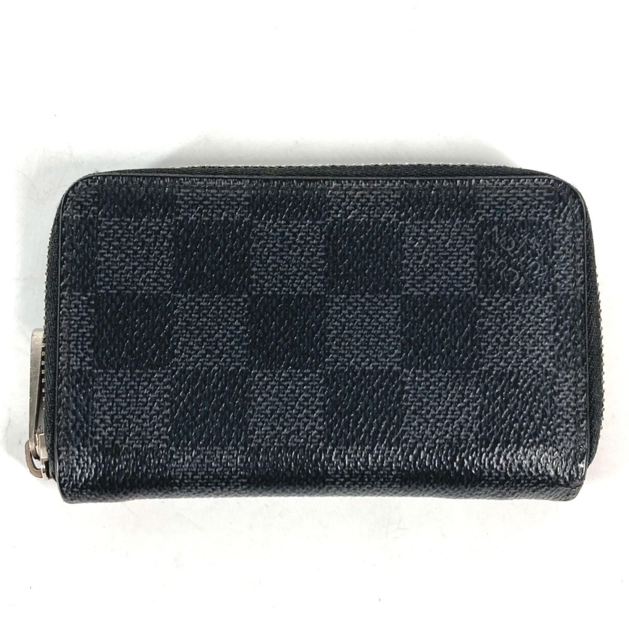 Louis Vuitton N63076 Damier Graphite Coin Compartment Wallet Zip Around coin purse Black