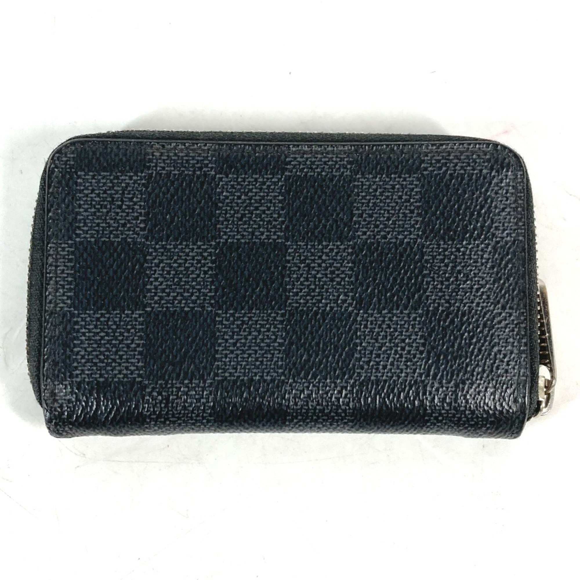 Louis Vuitton N63076 Damier Graphite Coin Compartment Wallet Zip Around coin purse Black