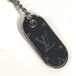 Louis Vuitton M63618 MonogramEclipse Charm Key Ring Bag Charm Key Holder Silver x Black