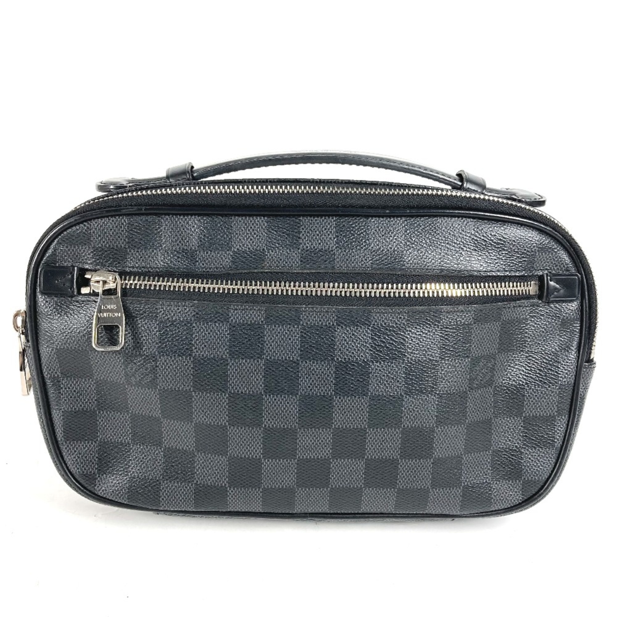 Louis Vuitton N41289 Damier Graphite Shoulder Bag Belt Bag body bag Black