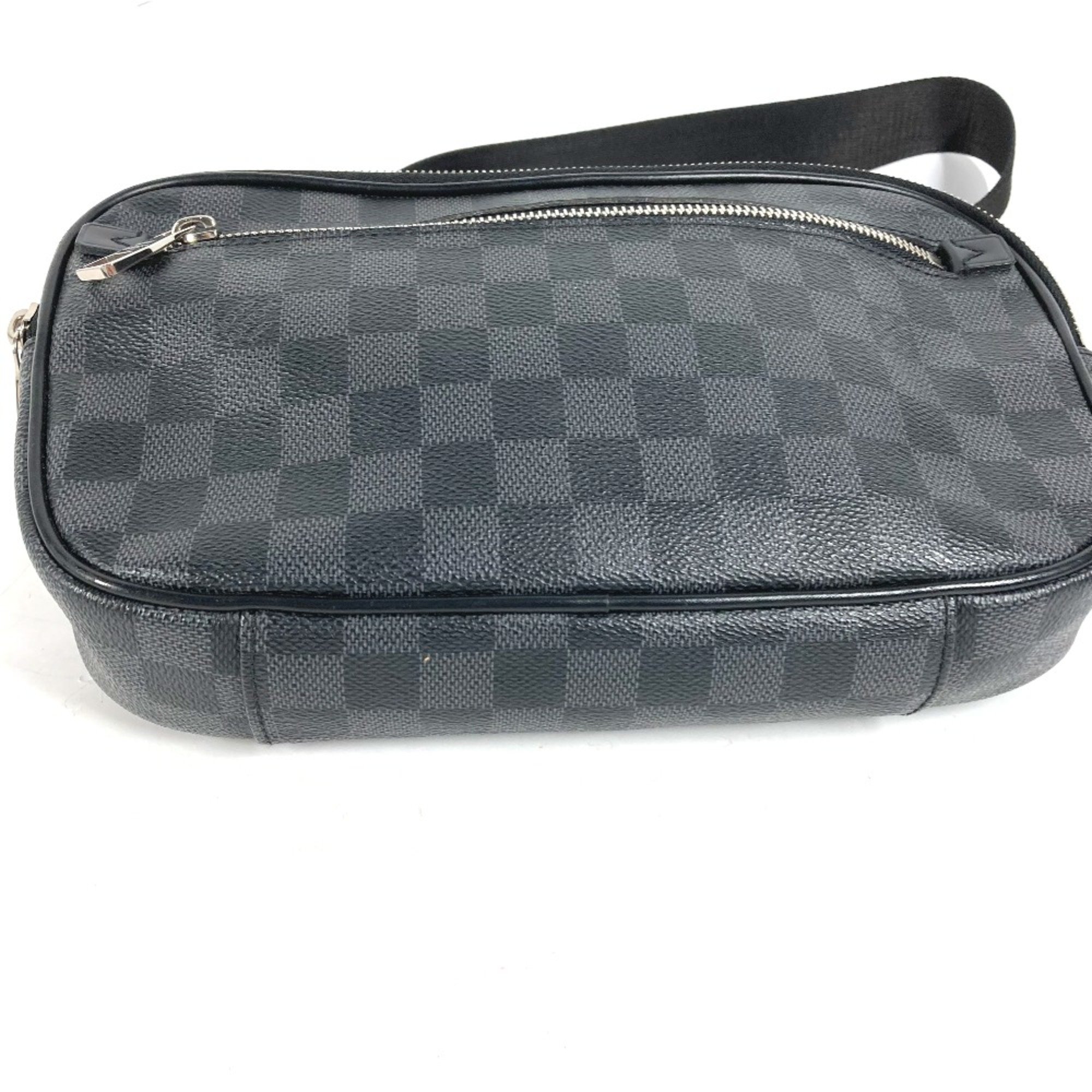 Louis Vuitton N41289 Damier Graphite Shoulder Bag Belt Bag body bag Black