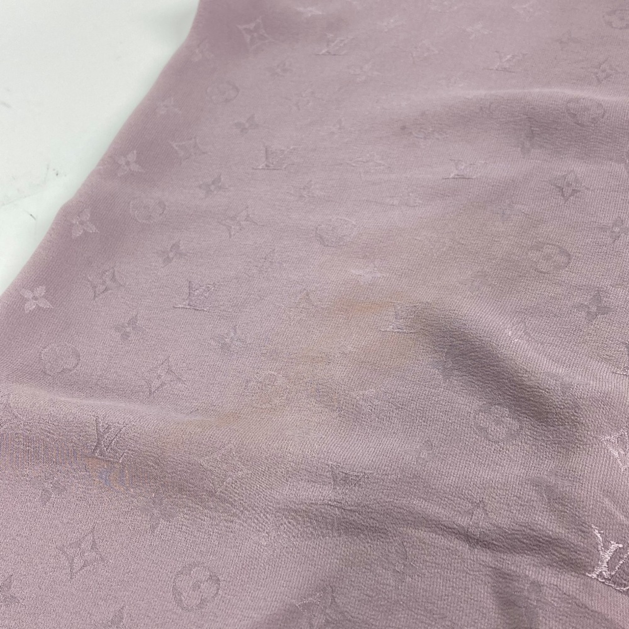 Louis Vuitton Monogram Shawl Stole /Shawl Scarf Light purple