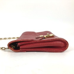 Louis Vuitton M60640 MonogramEmpreinte Chain Wallet Long Wallet Long Wallet Red