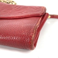 Louis Vuitton M60640 MonogramEmpreinte Chain Wallet Long Wallet Long Wallet Red