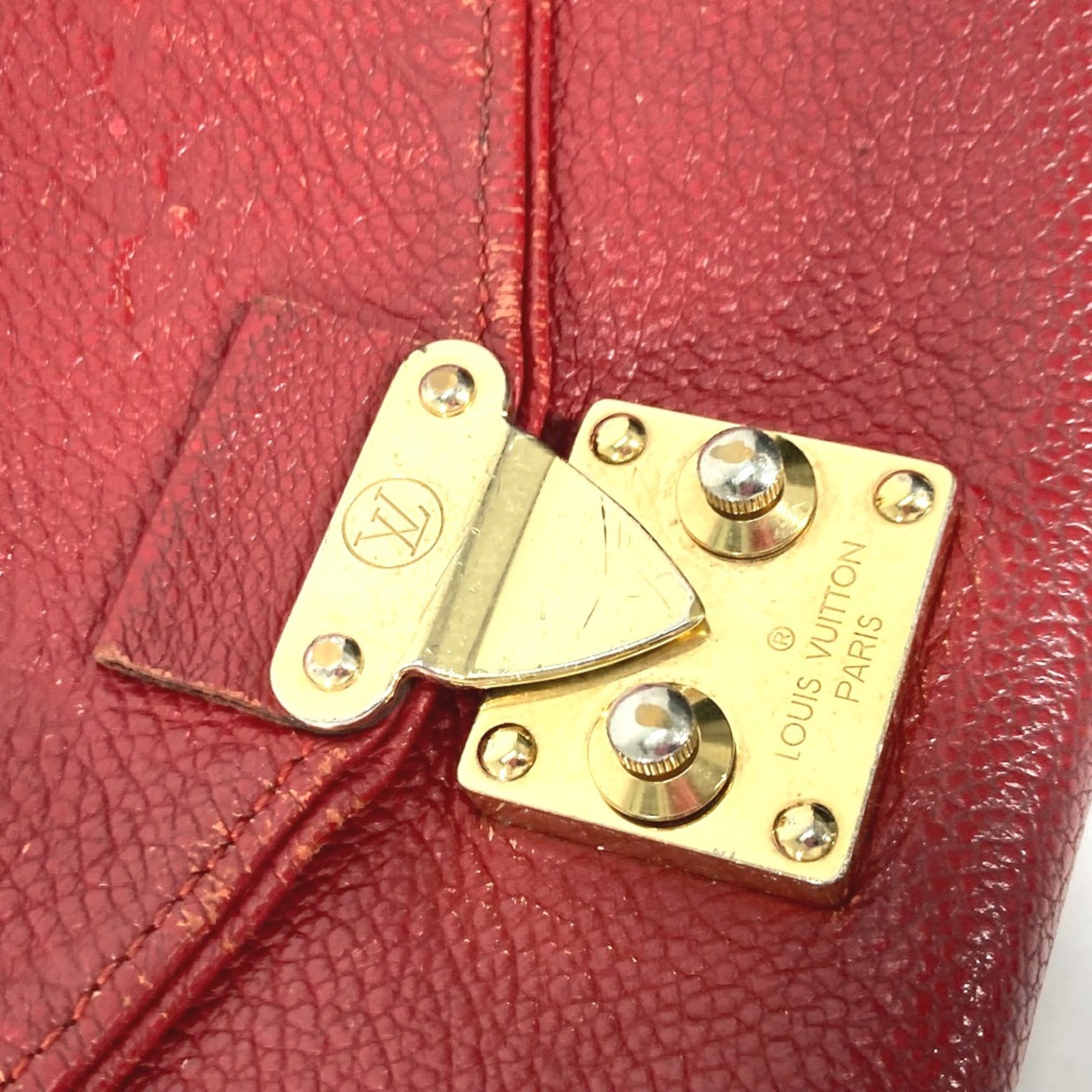 Louis Vuitton M60640 MonogramEmpreinte Chain Wallet Long Wallet Long Wallet Red