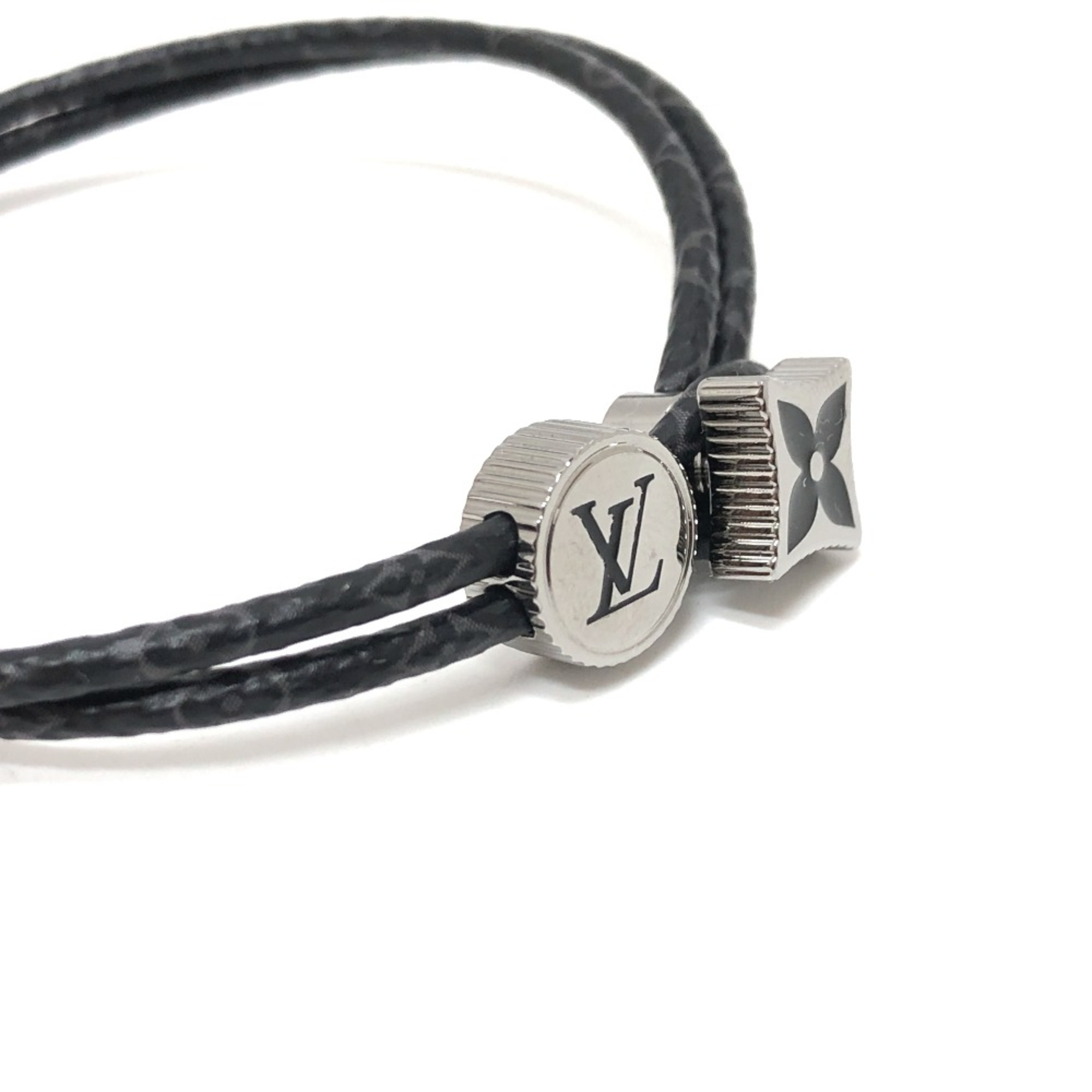 Louis Vuitton M8111D MonogramEclipse Accessories Bracelets Bracelet Gris Black SilverHardware