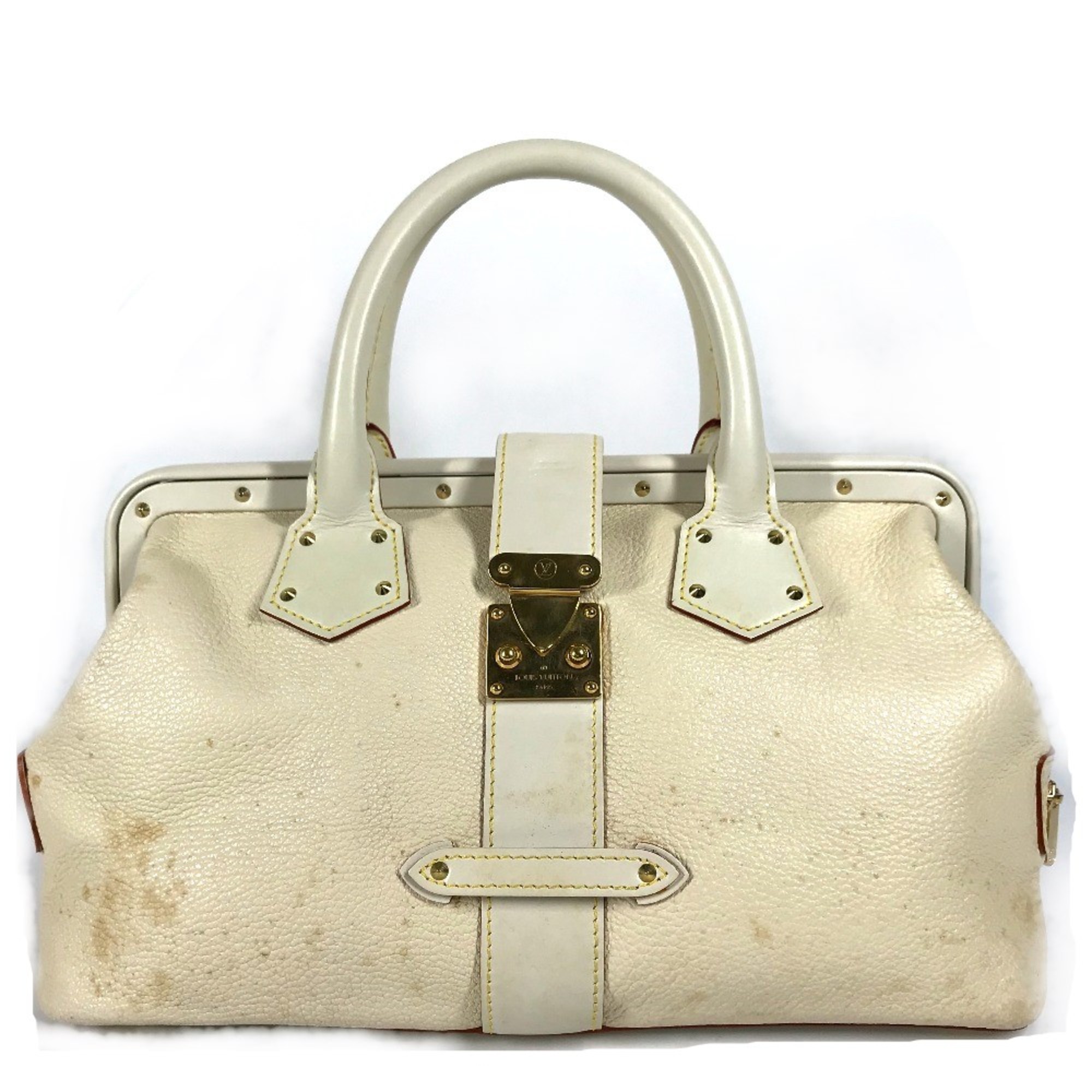 Louis Vuitton M91811 Suhali bag doctor bag Hand Bag Blanc White