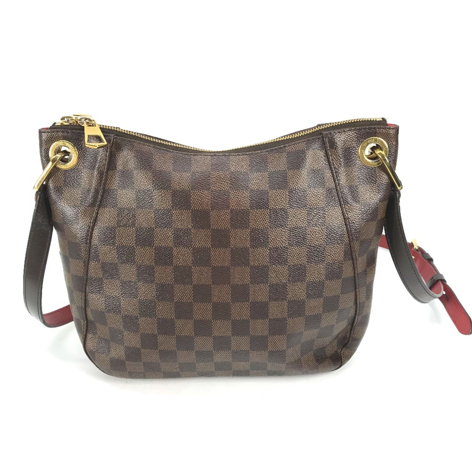 Louis Vuitton N42230 Damier Pochette Bag Crossbody Tassel Shoulder Bag Brown Red