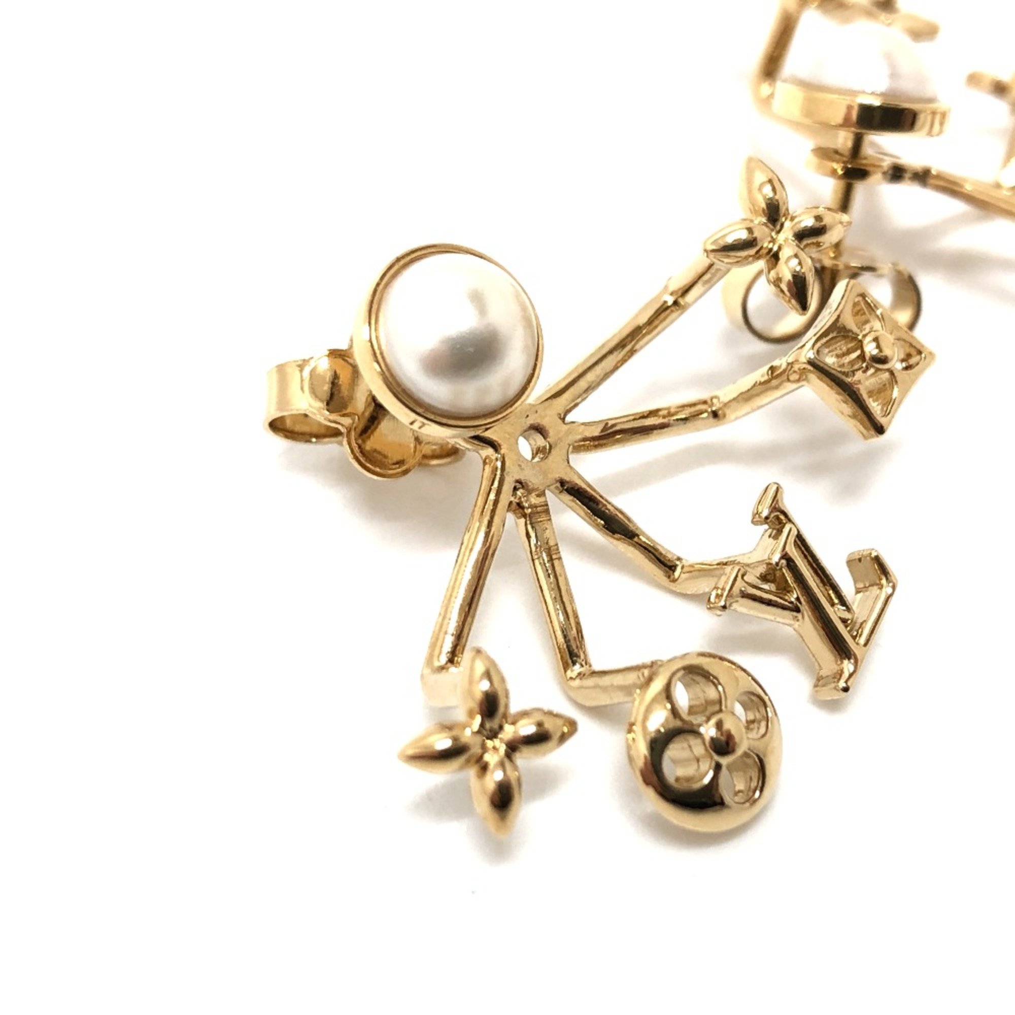 Louis Vuitton M00601 Pearl accessories Pierce Gold White