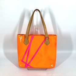 Louis Vuitton M91935 MonogramVernis Fluo 2002 Christmas Limited Edition Tote Bag Shoulder Bag Orange pink