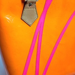 Louis Vuitton M91935 MonogramVernis Fluo 2002 Christmas Limited Edition Tote Bag Shoulder Bag Orange pink