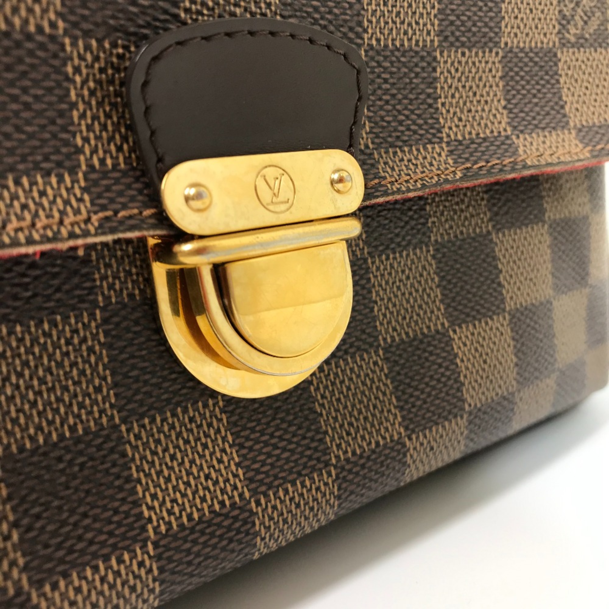 Louis Vuitton N60006 Damier Short strap shoulder Shoulder Bag Ebene Brown GoldHardware