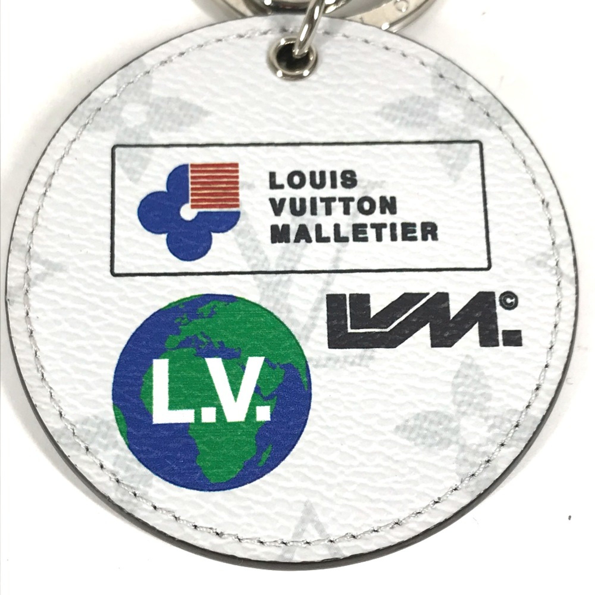 Louis Vuitton M68301 Monogram Charm Key Holder White