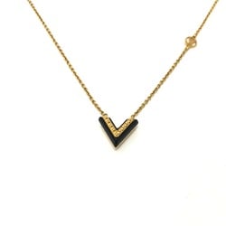 Louis Vuitton M63181 LV circle Pendant accessories Necklace Gold x Black