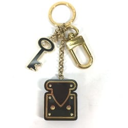 Louis Vuitton M66979 Padlock Rhinestone Bag Charm Key Holder Black Gold