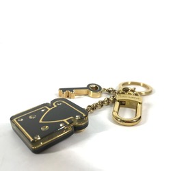 Louis Vuitton M66979 Padlock Rhinestone Bag Charm Key Holder Black Gold