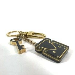 Louis Vuitton M66979 Padlock Rhinestone Bag Charm Key Holder Black Gold