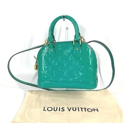 Louis Vuitton M90302 MonogramVernis 2WAY Bag Shoulder Bag Bag Hand Bag Turquoise blue